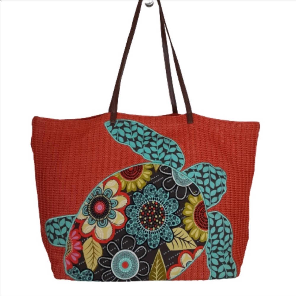 Vera Bradley Straw Beach Tote